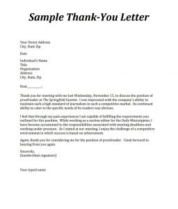 Career Center | Thank-You Letters | Career Center | Ole Miss